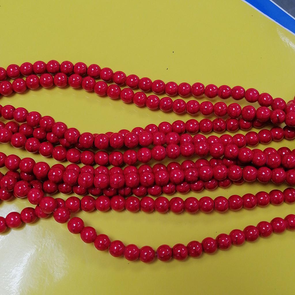 PIEDRA TURQUESA ROJA 4MM