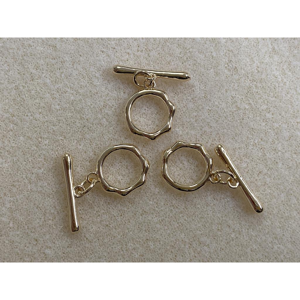 BROCHE REDONDO GOLDPLATED