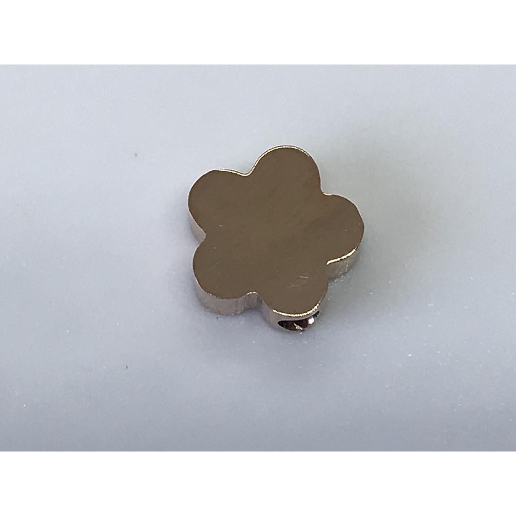 DIJE FLOR DE ACERO ROSEGOLD 8X7MM