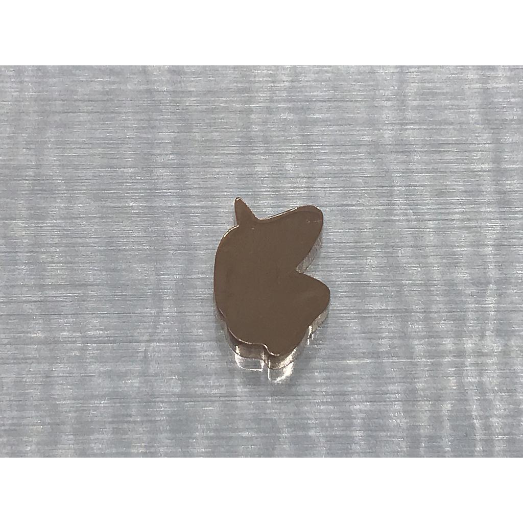 DIJE UNICORNIO DE ACERO ROSEGOLD