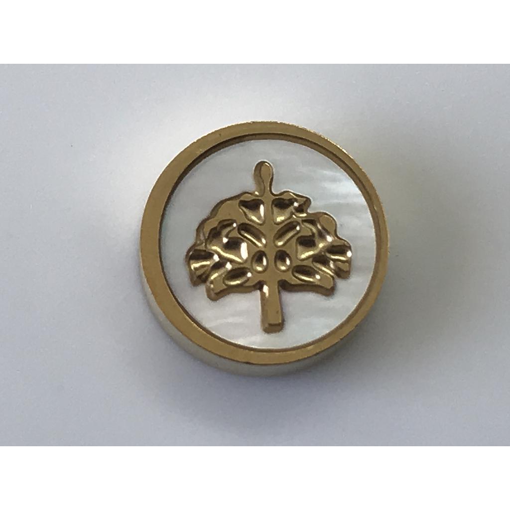 DIJE ARBOL DE ACERO CON CONCHA