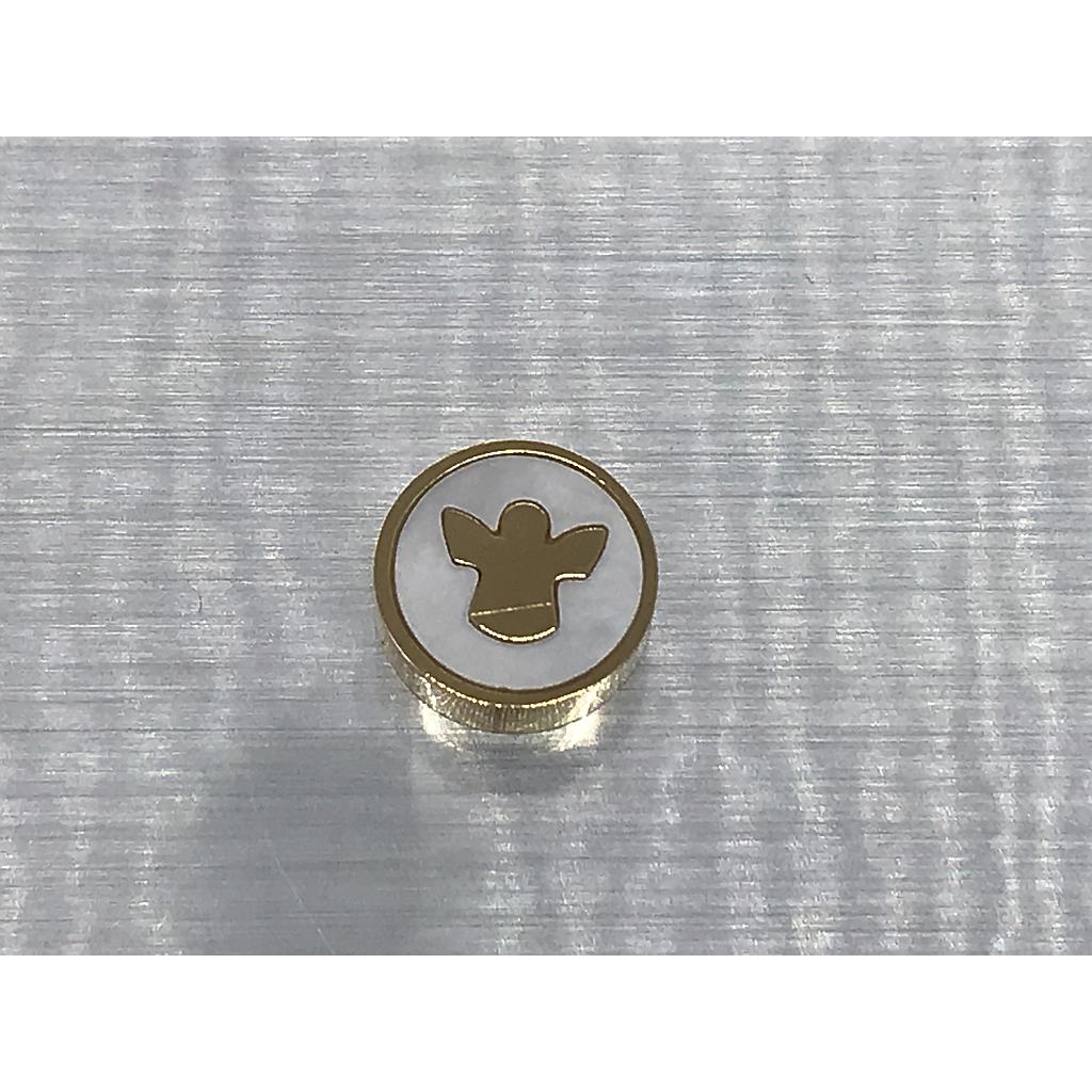 DIJE ANGEL DE ACERO CON CONCHA