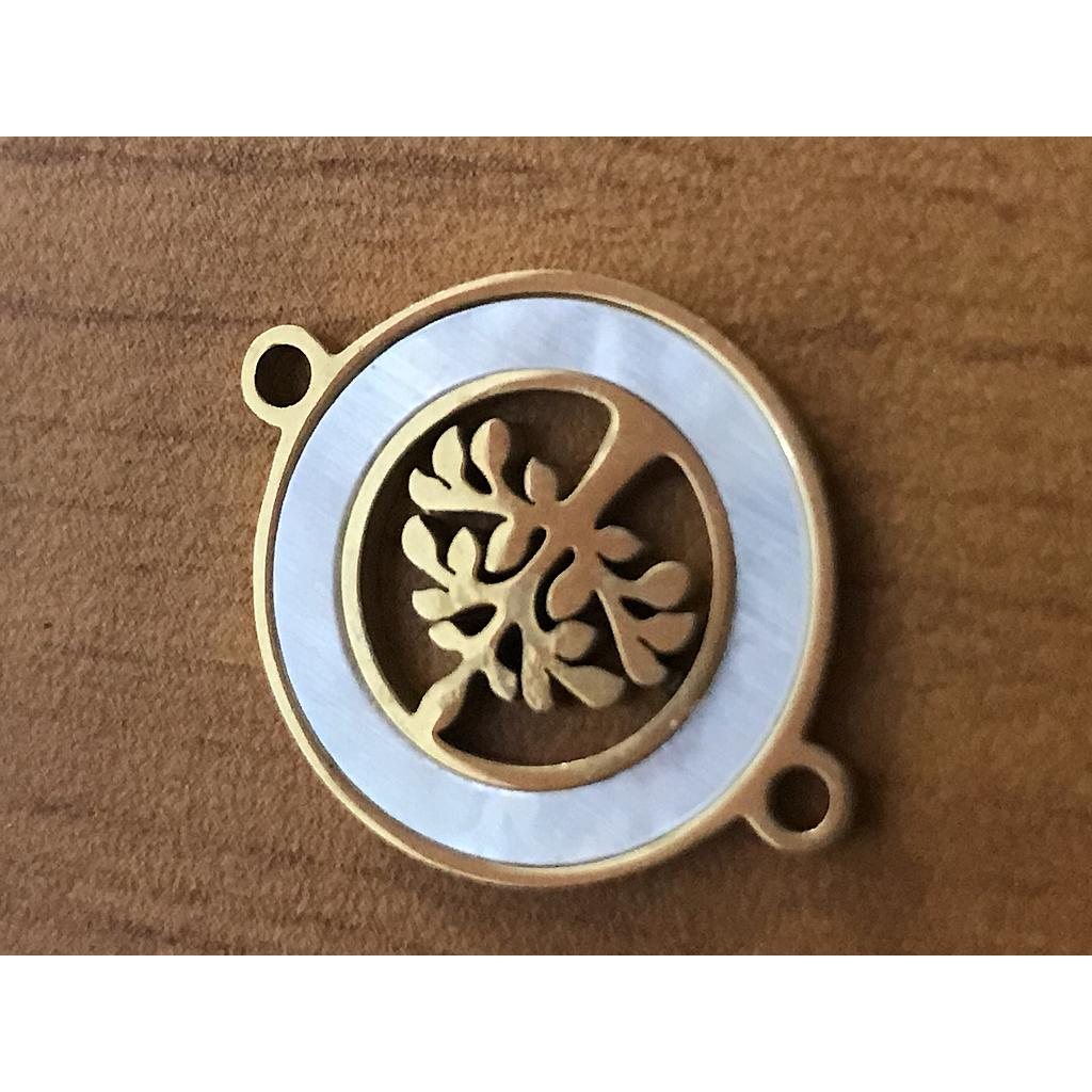 DIJE ARBOL DE LA VIDA CON CONCHA 18MM