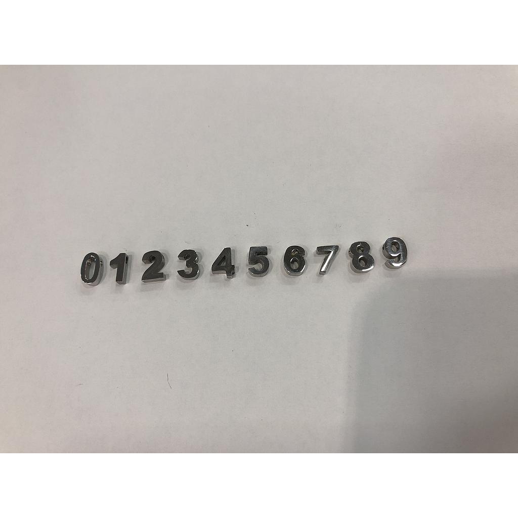 NUMEROS ACERO PLATEADO
