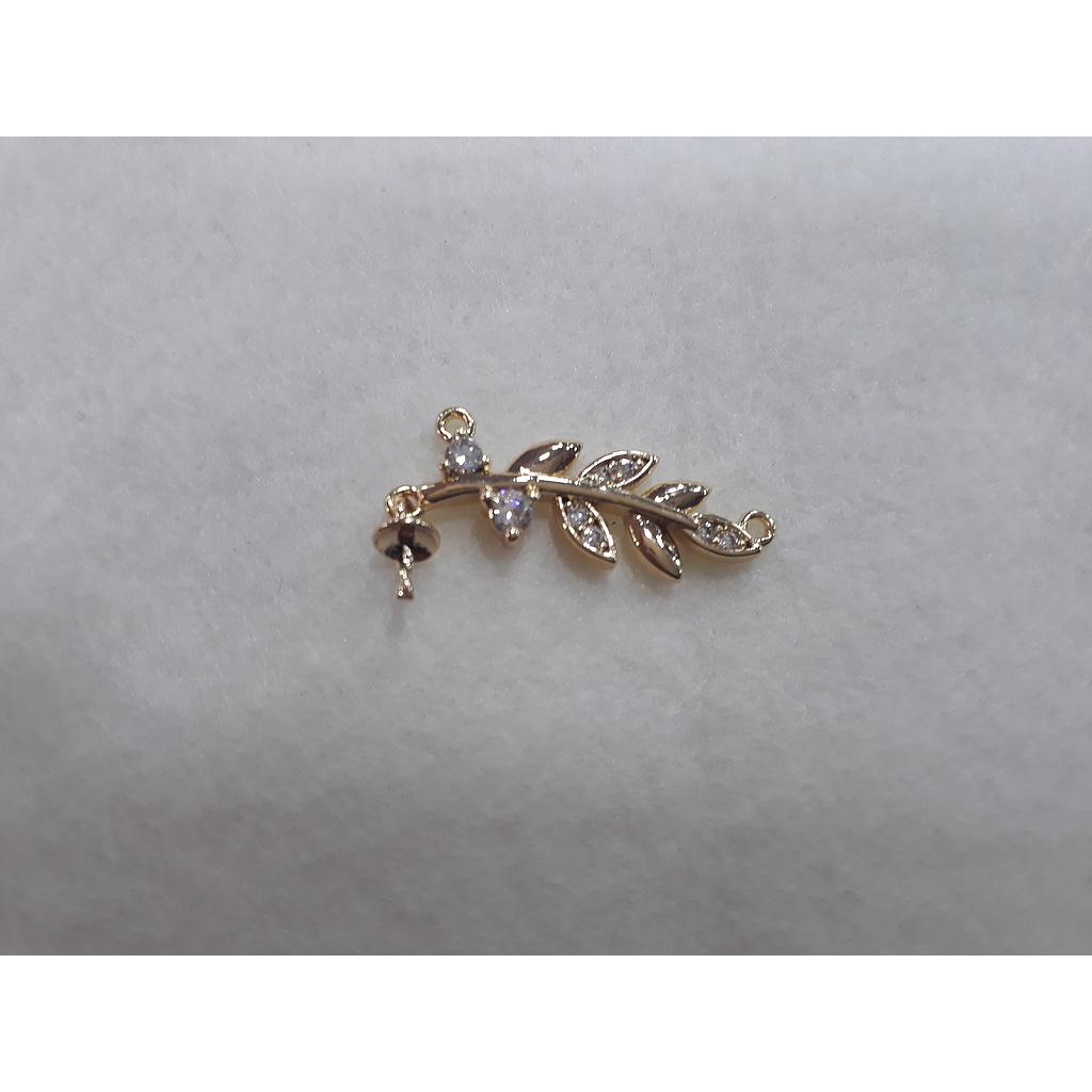 DIJE DE HOJA ELECTROENCHAPADO