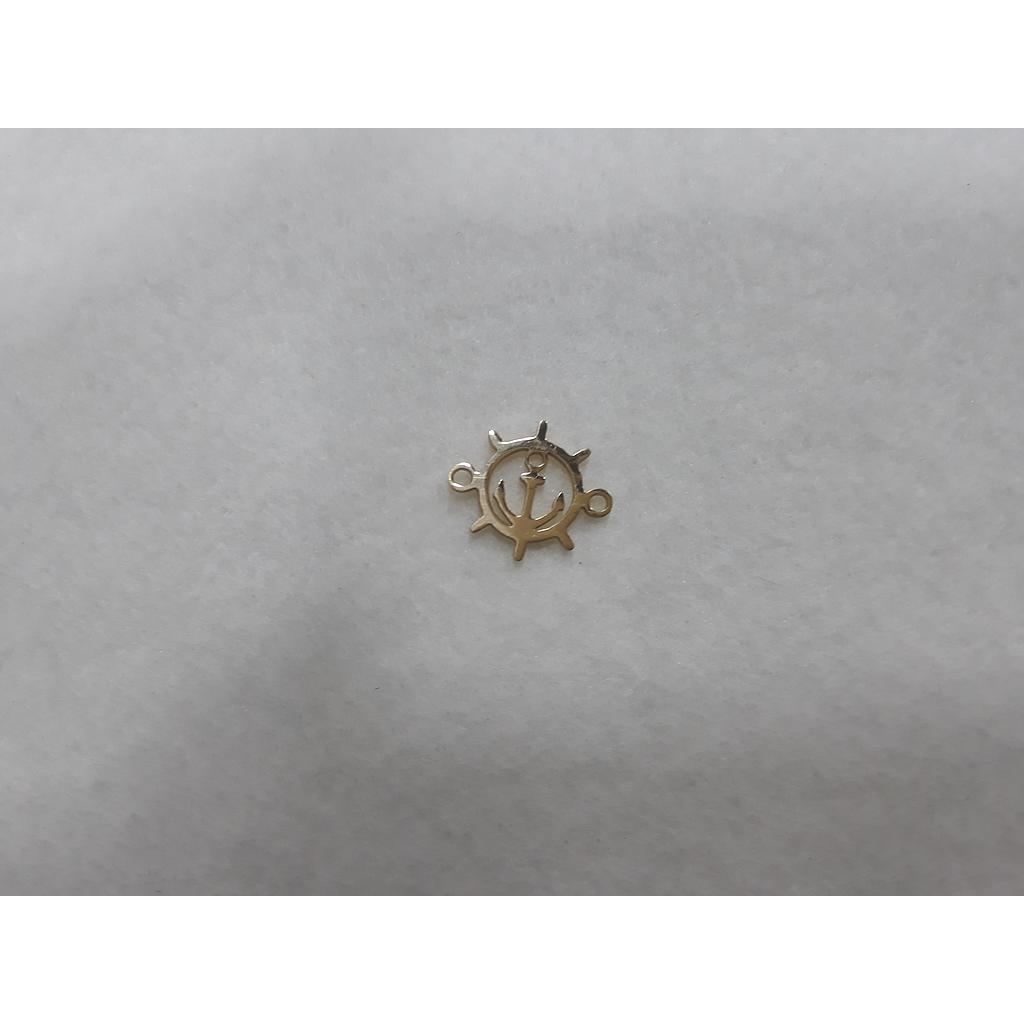 DIJE ANCLA DOS ARGOLLAS ACERO