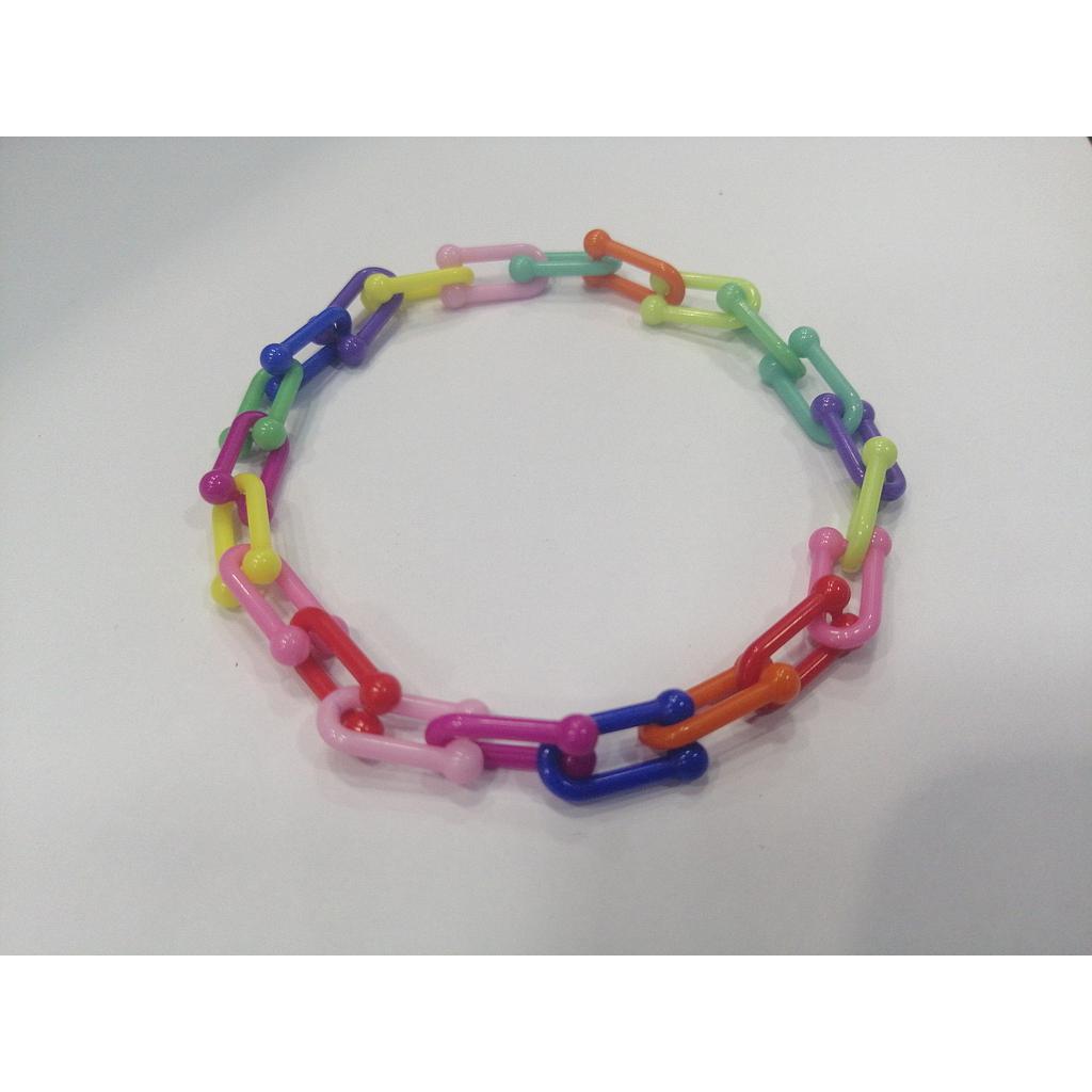 CADENA ACRILICA MULTICOLOR 22 PCS