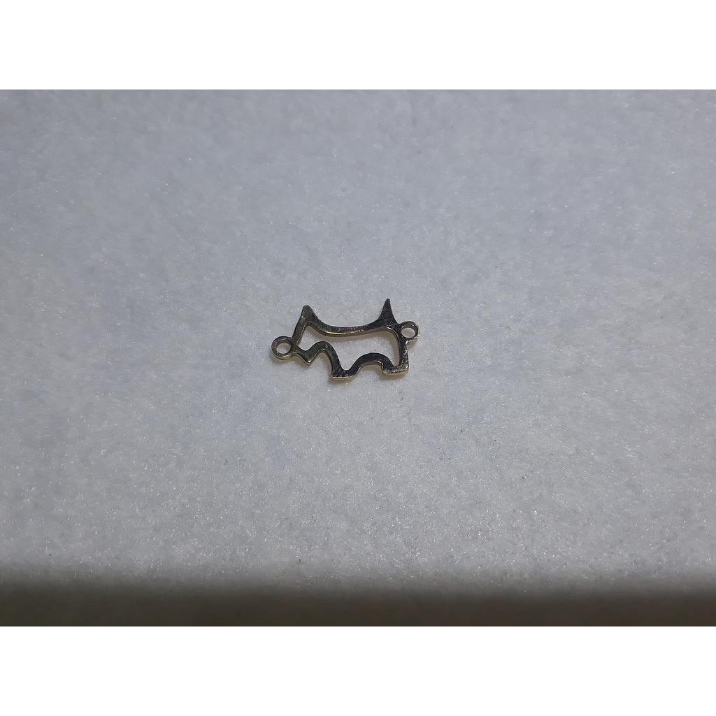 DIJE PERRO 2 ARGOLLAS ACERO