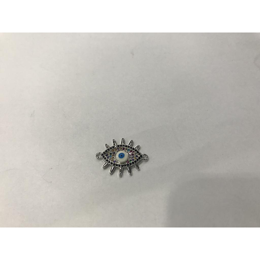 DIJE OJO MICROCIRCONIA DOS ARGOLLAS