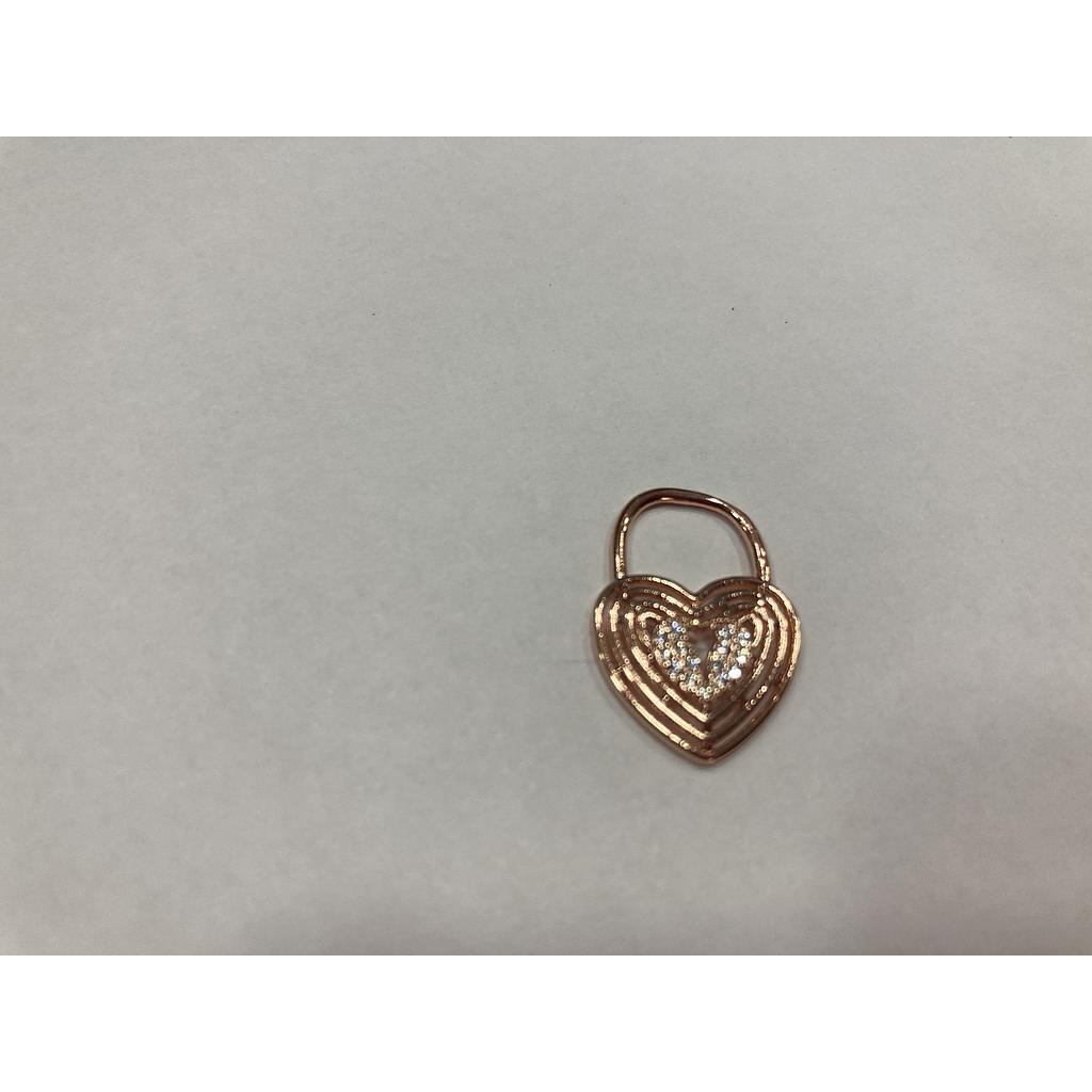 DIJE CANDADO CORAZON MICROCIRCONIA