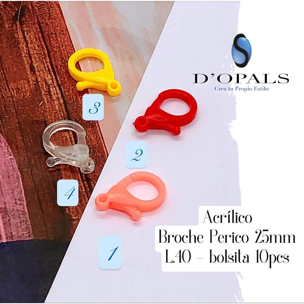 BROCHE ACRILICO 10PCS 25MM