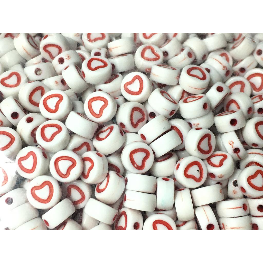 SEPARADORES CORAZON ACRILICO 7X4MM 500GRS