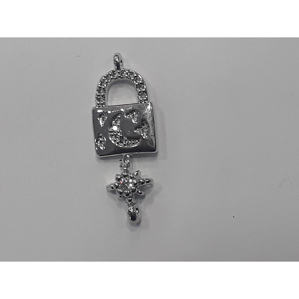 DIJE CANDADO LUNA MICROCIRCONIA