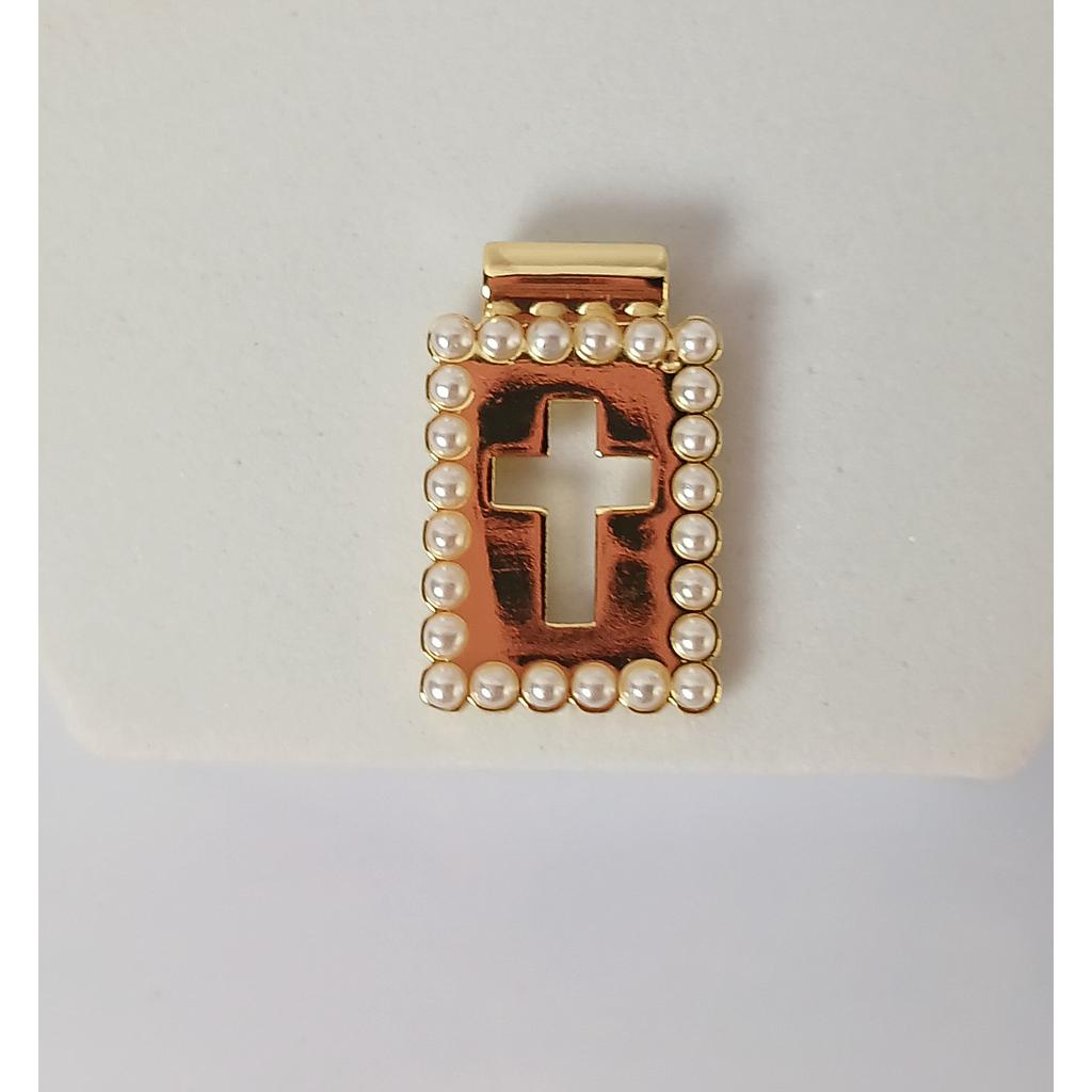 ESCAPULARIO DE CRUZ MICROCIRCONIA 23MM