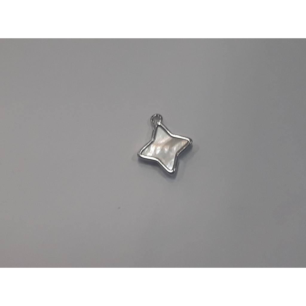 DIJE ESTRELLA ELECTROENCHAPADO CON CONCHA NACAR