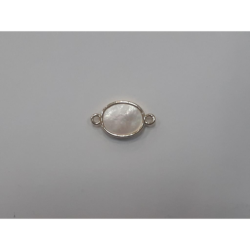 DIJE ELECTROENCHAPADO CON CONCHA NACAR 2 ARGOLLAS