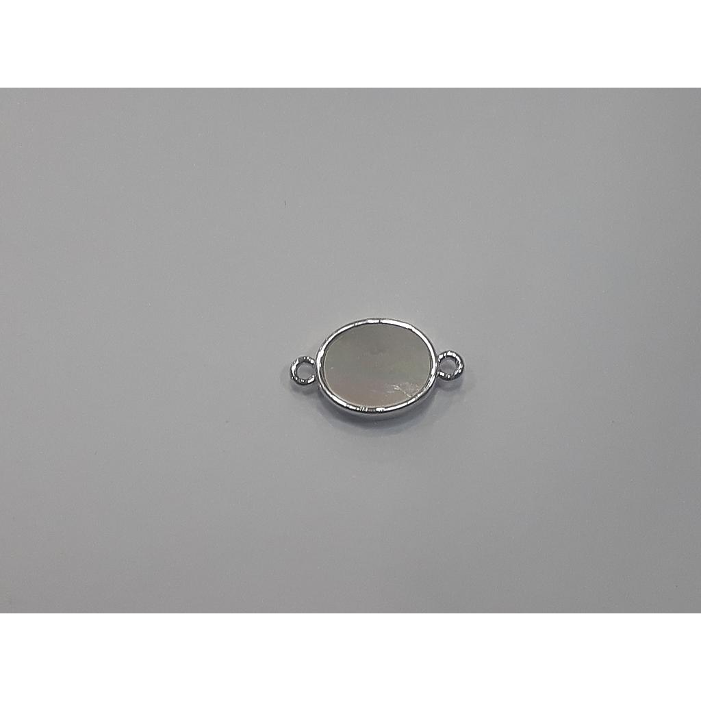 DIJE ELECTROENCHAPADO CON CONCHA NACAR 2 ARGOLLAS