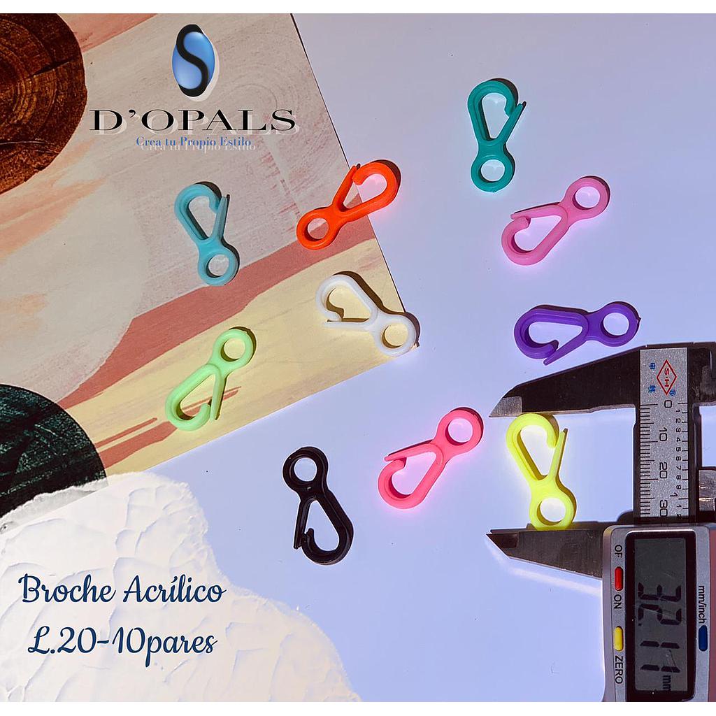 BROCHE ACRILICO 20PCS
