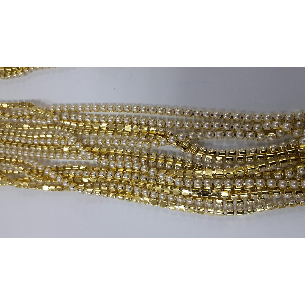 CADENA STRASS PERLA 3MM