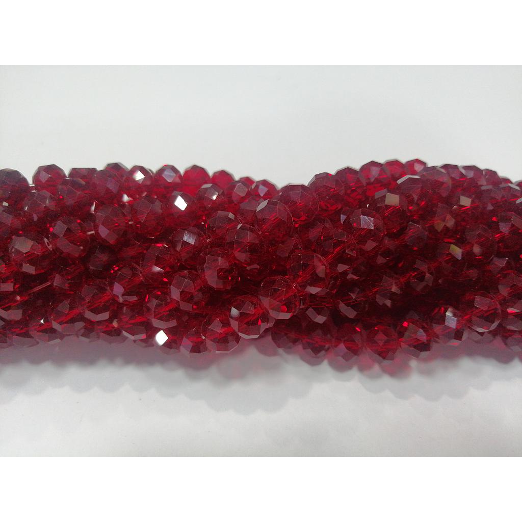 CRISTAL RONDEL ROJO VINO 10MM