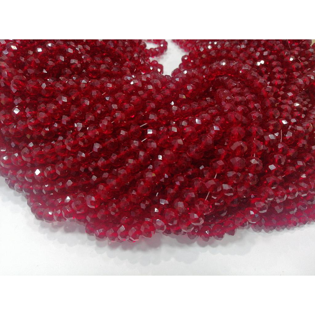 CRISTAL RONDEL ROJO VINO 8MM