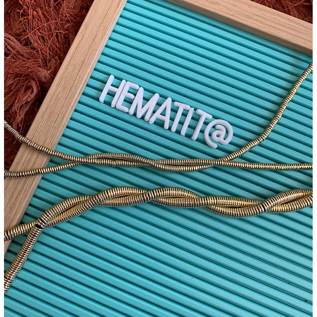 HEMATITA DISCO 6MM KC GOLD