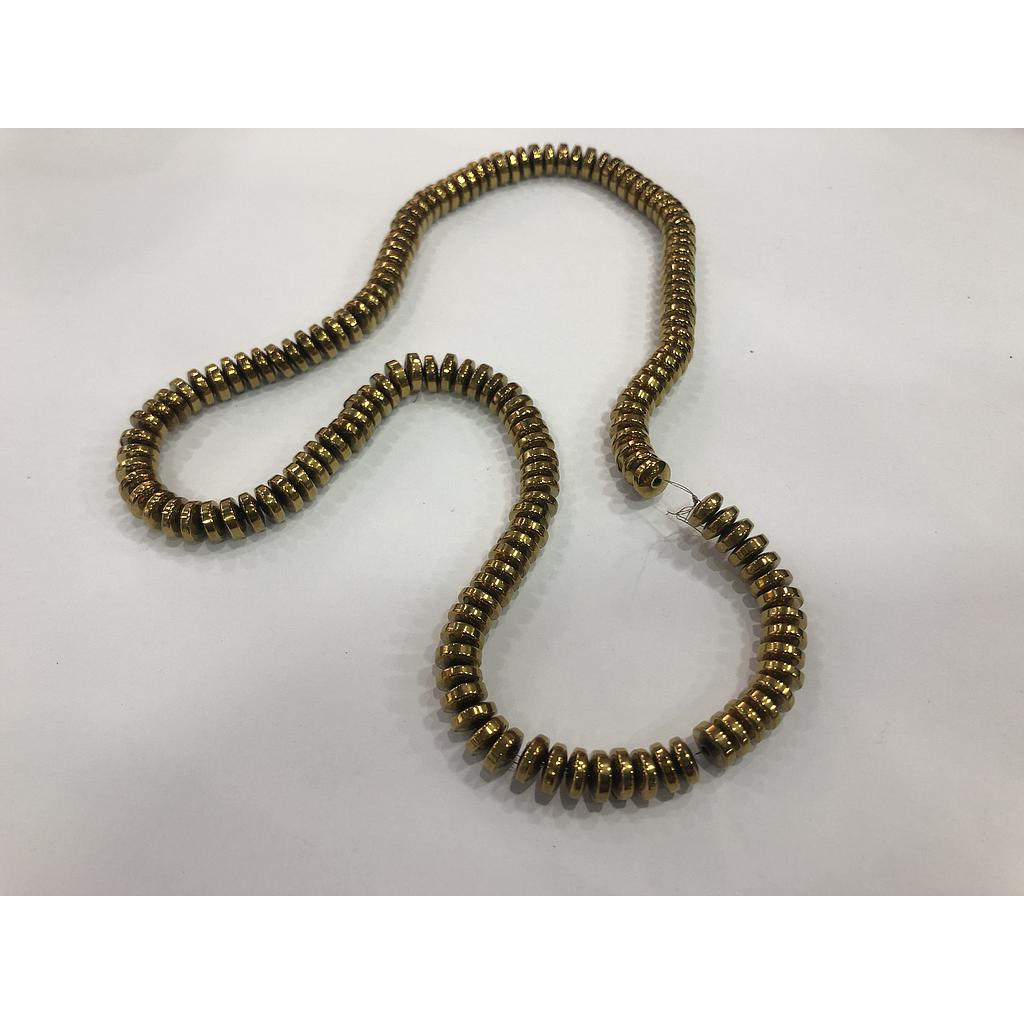 HEMATITA DISCO DORADO 6MM
