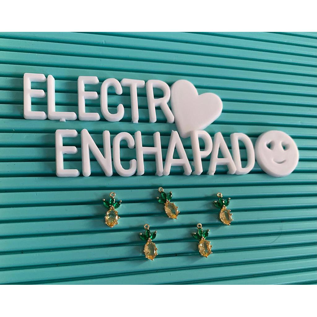 DIJE PIÑA ELECTROENCHAPADO