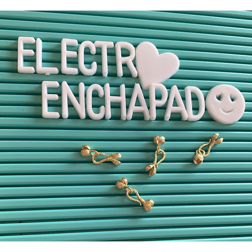 BROCHE CON TERMINAL TAPANUDO ELECTROENCHAPADO