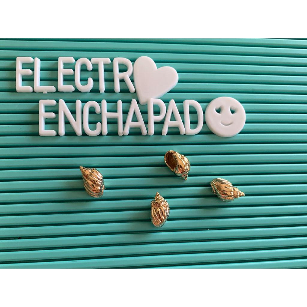 DIJE CONCHA DE MAR DE ELECTROENCHAPADO
