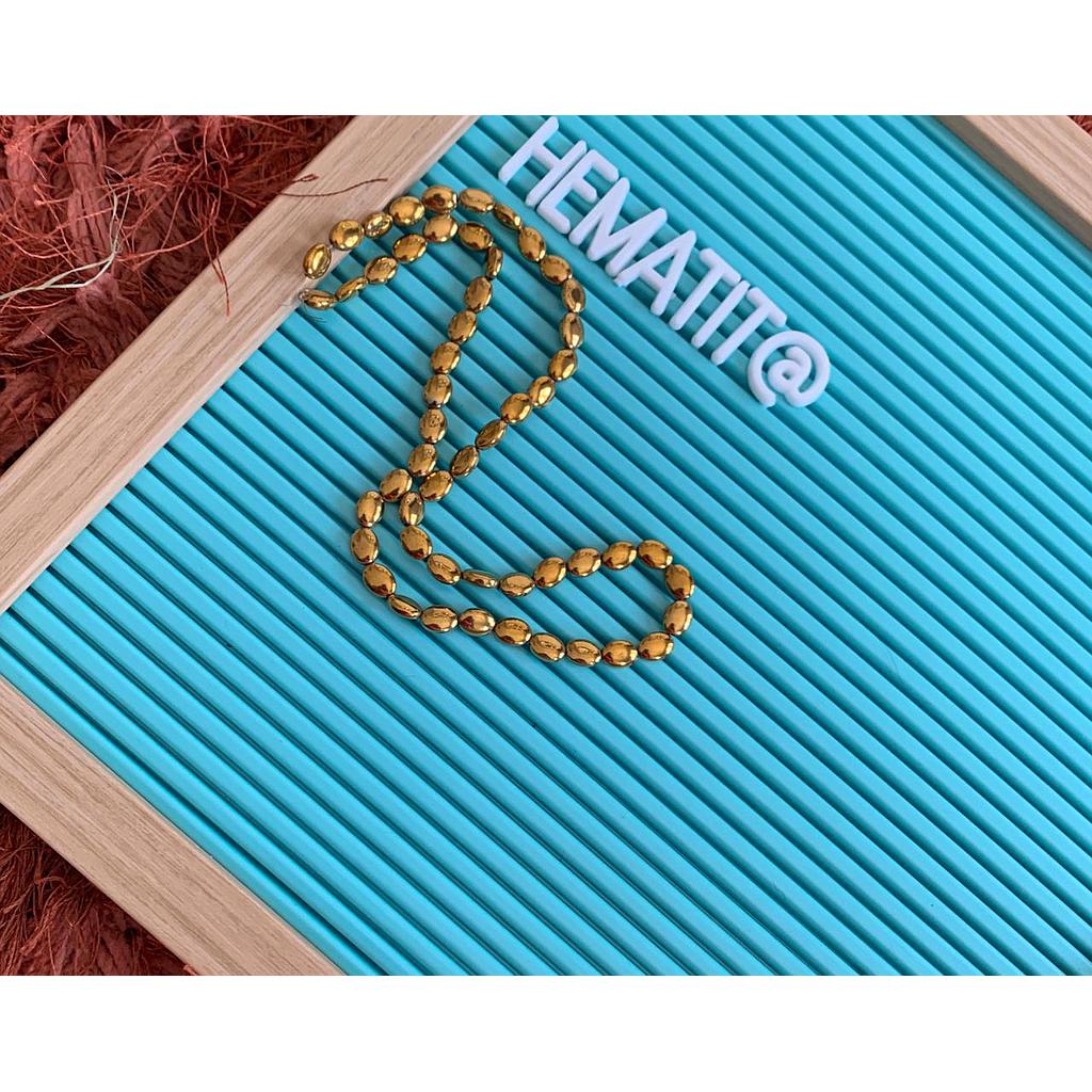 HEMATITA DORADA KC GOLD OVALADA