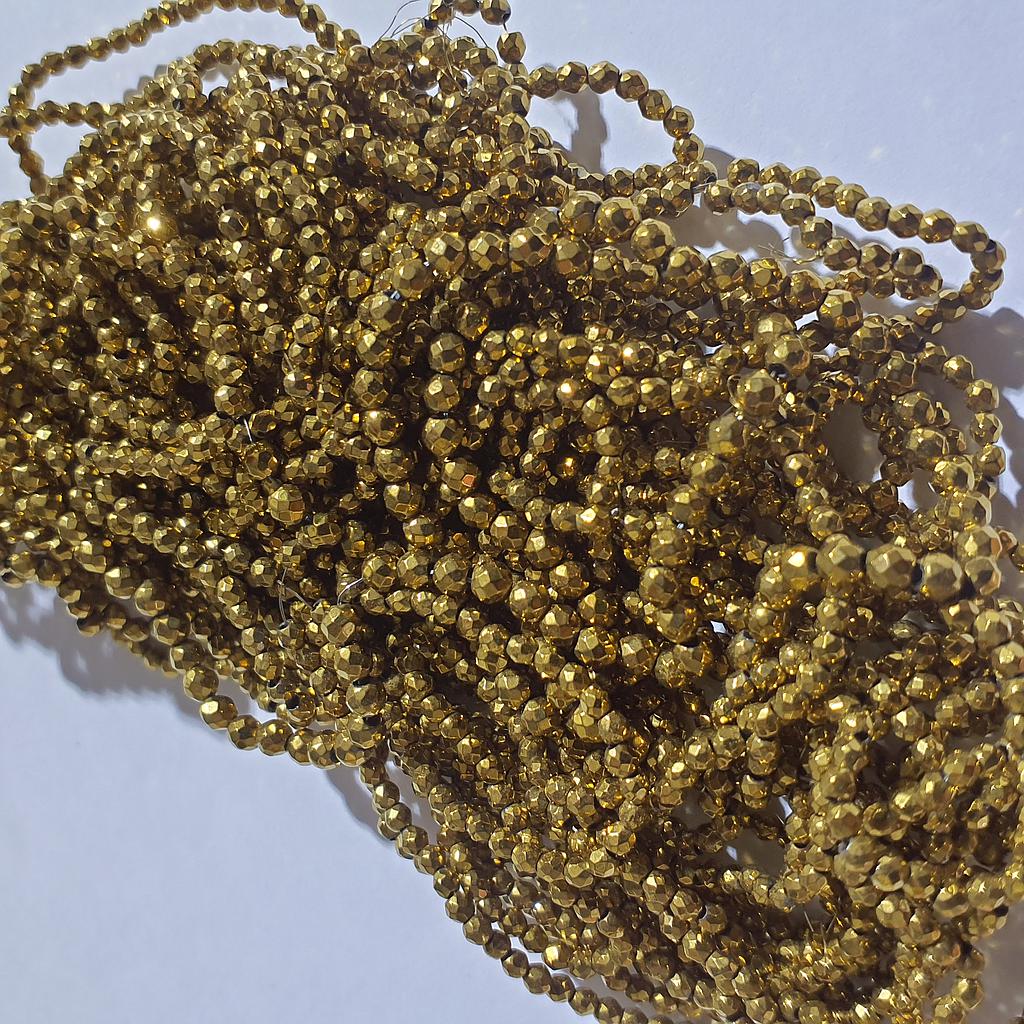 HEMATITA DORADA FACETEADA 3MM