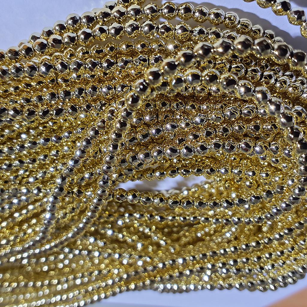 HEMATITA FACETEADA KC GOLD 3MM