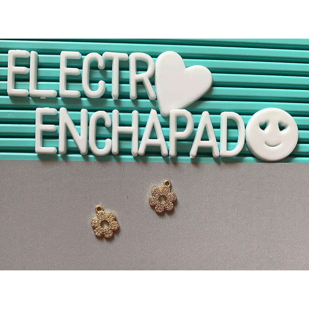 DIJE FLOR ELECTROENCHAPADO