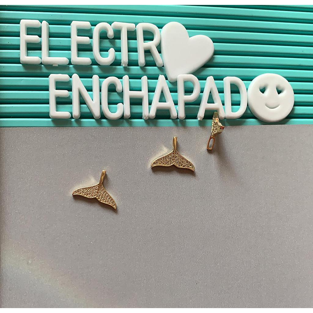 DIJE COLA DE SIRENA ELECTROENCHAPADO