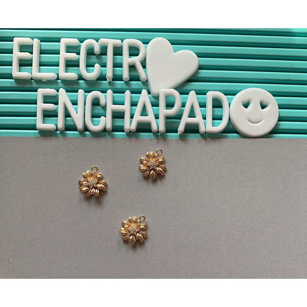 DIJE FLOR DE ELECTROENCHAPADO