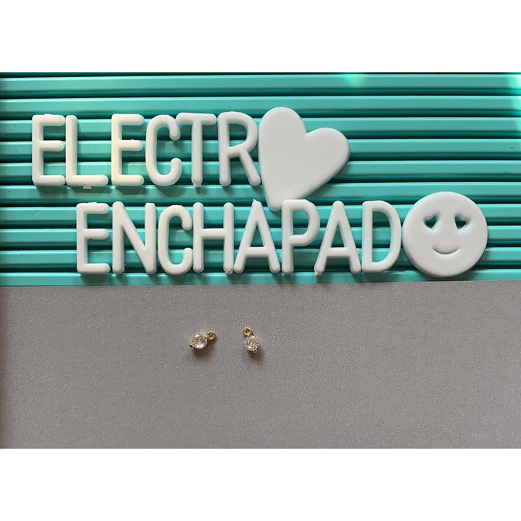 DIJE CON CRISTAL ELECTROENCHAPADO