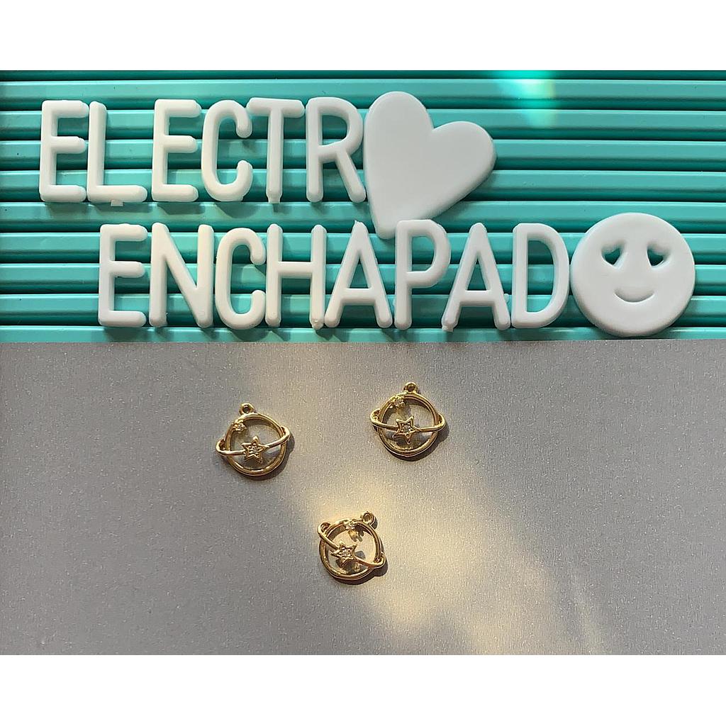 DIJE SATURNO ELECTROENCHAPADO