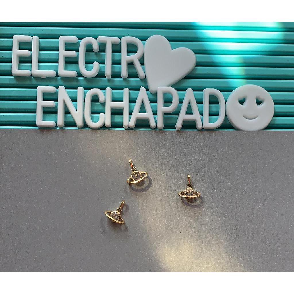 DIJE SATURNO ELECTROENCHAPADO