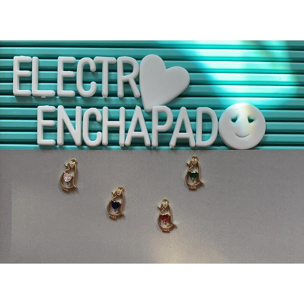 DIJE PINGUINO ELECTROENCHAPADO