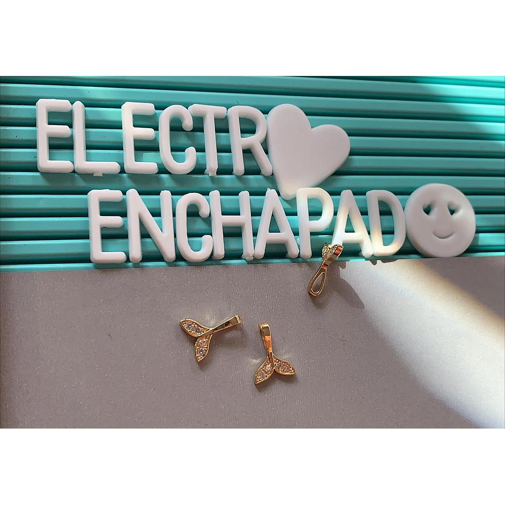 DIJE COLA DE SIRENA DE ELECTROENCHAPADO