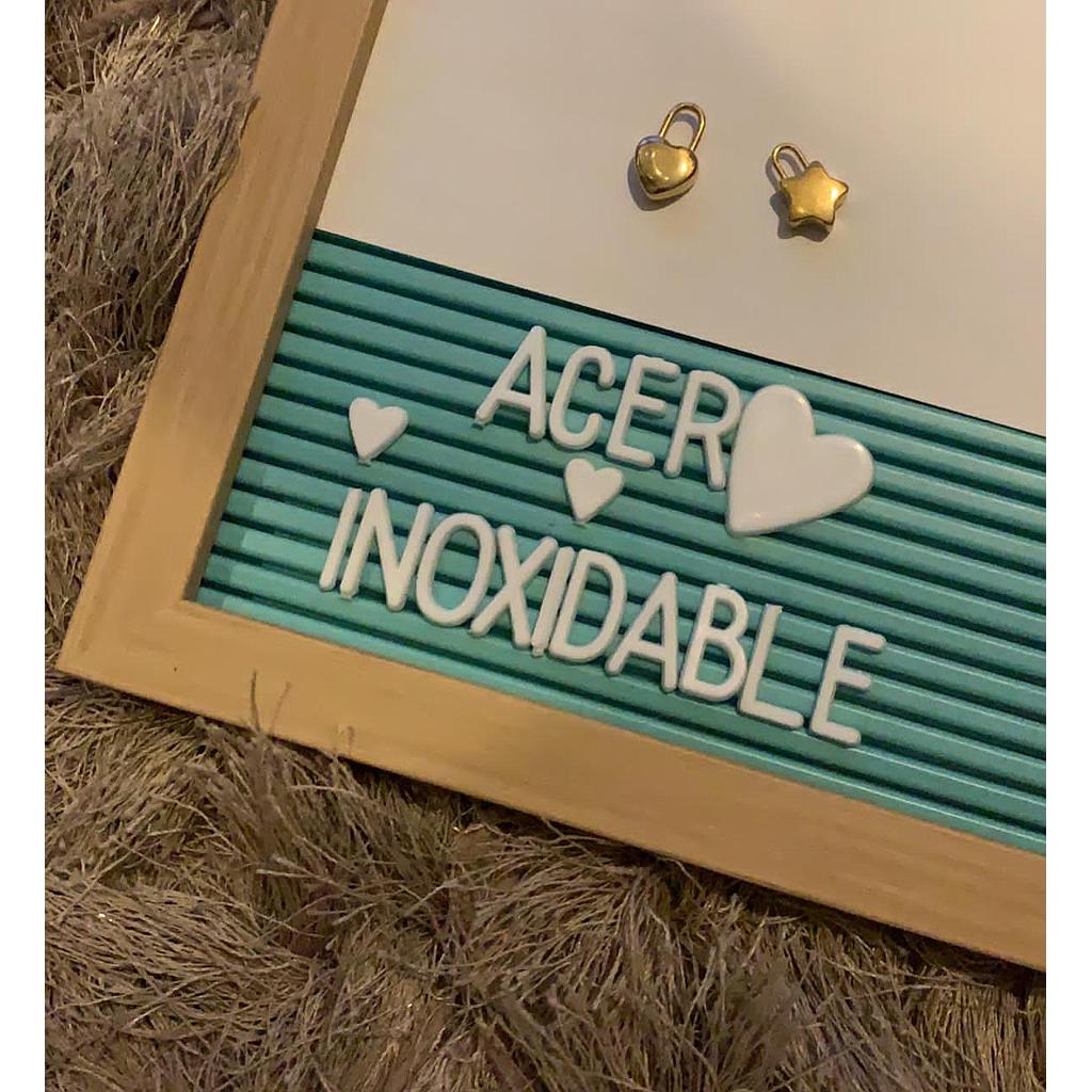 DIJE CANDADO ESTRELLA ACERO