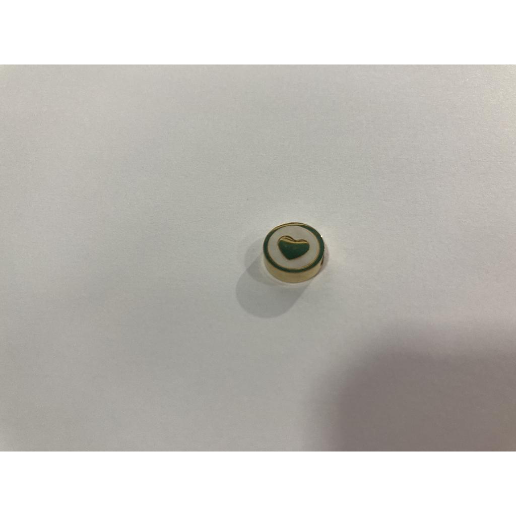 DIJE CORAZON CON CONCHA 10MM ACERO