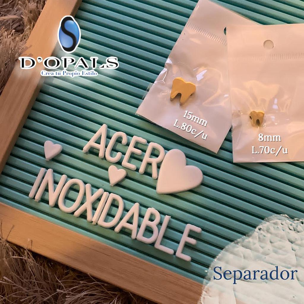 DIJE DIENTE ACERO 15MM