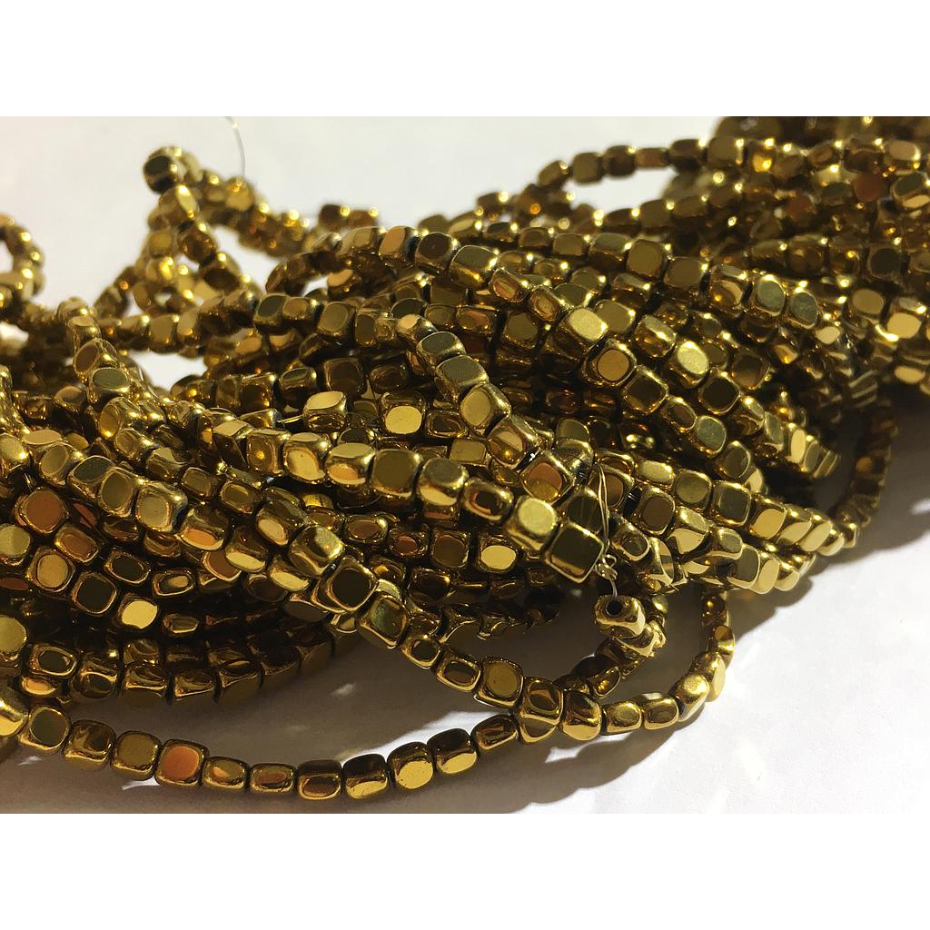 HEMATITA DORADO OSCURO 3x3x2 MM