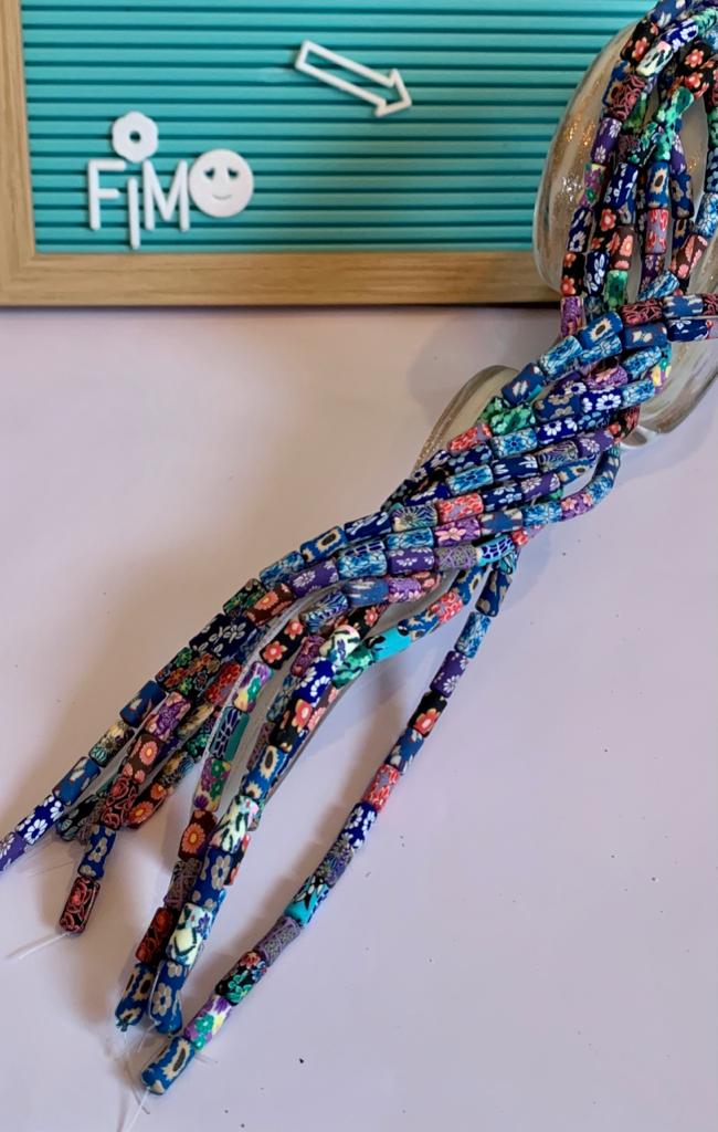 FIMO CILINDRO DE FLORES 10X6MM