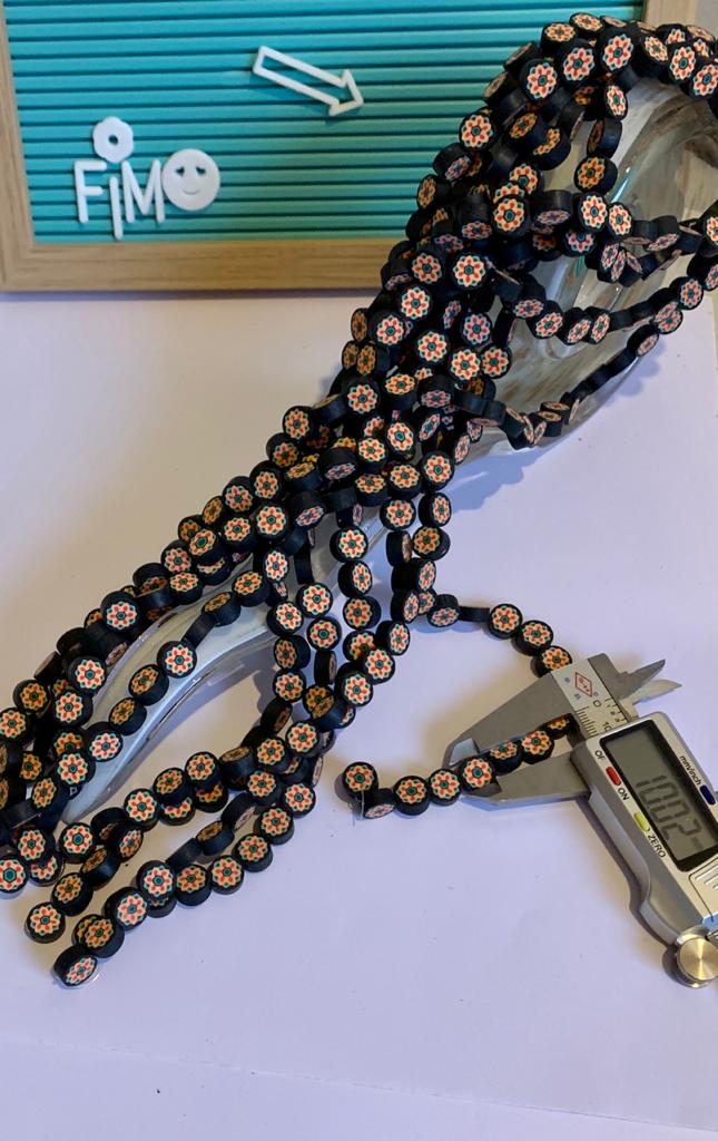 FIMO REDONDO CON FLORES