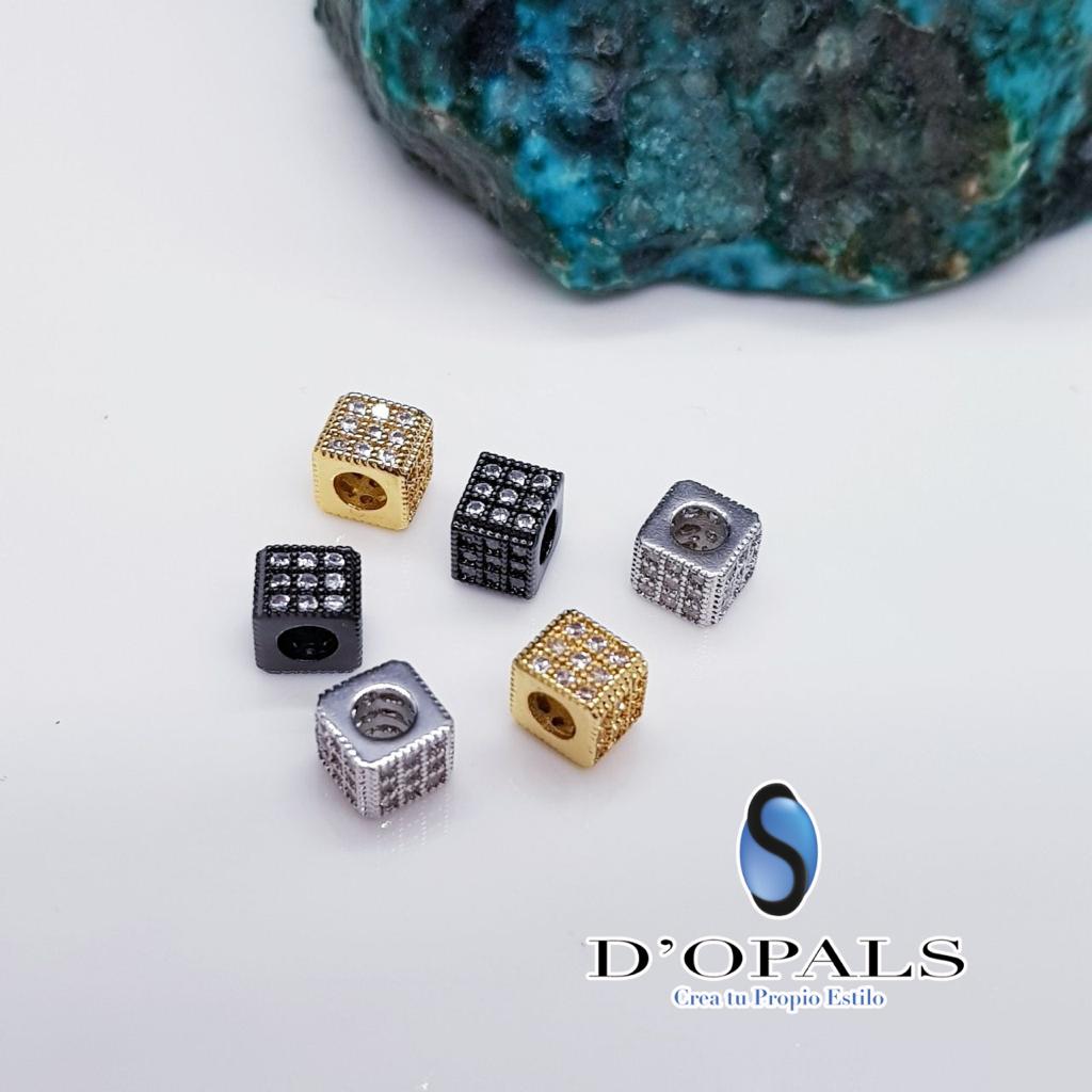 DIJE CUBO 6X5MM MICROCIRCONIA