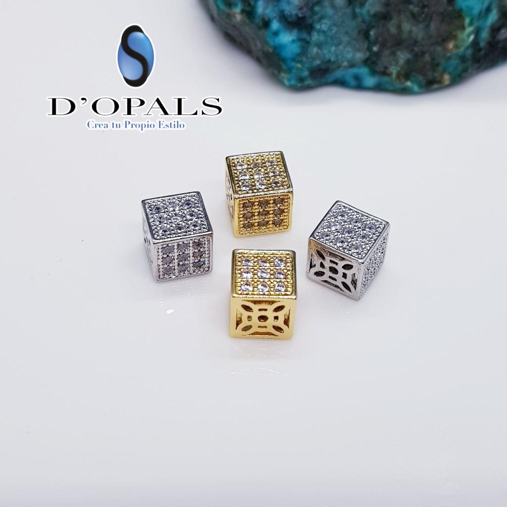 DIJE CUBO 8X8MM MICROCIRCON