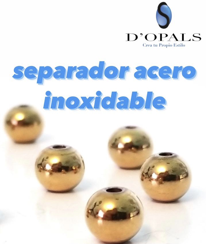 SEPARADOR DORADO 8MM ACERO 50PCS